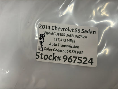 2014 Chevrolet SS Sedan Rearview Mirror Camera Cover Bezel Trim Molding OEM