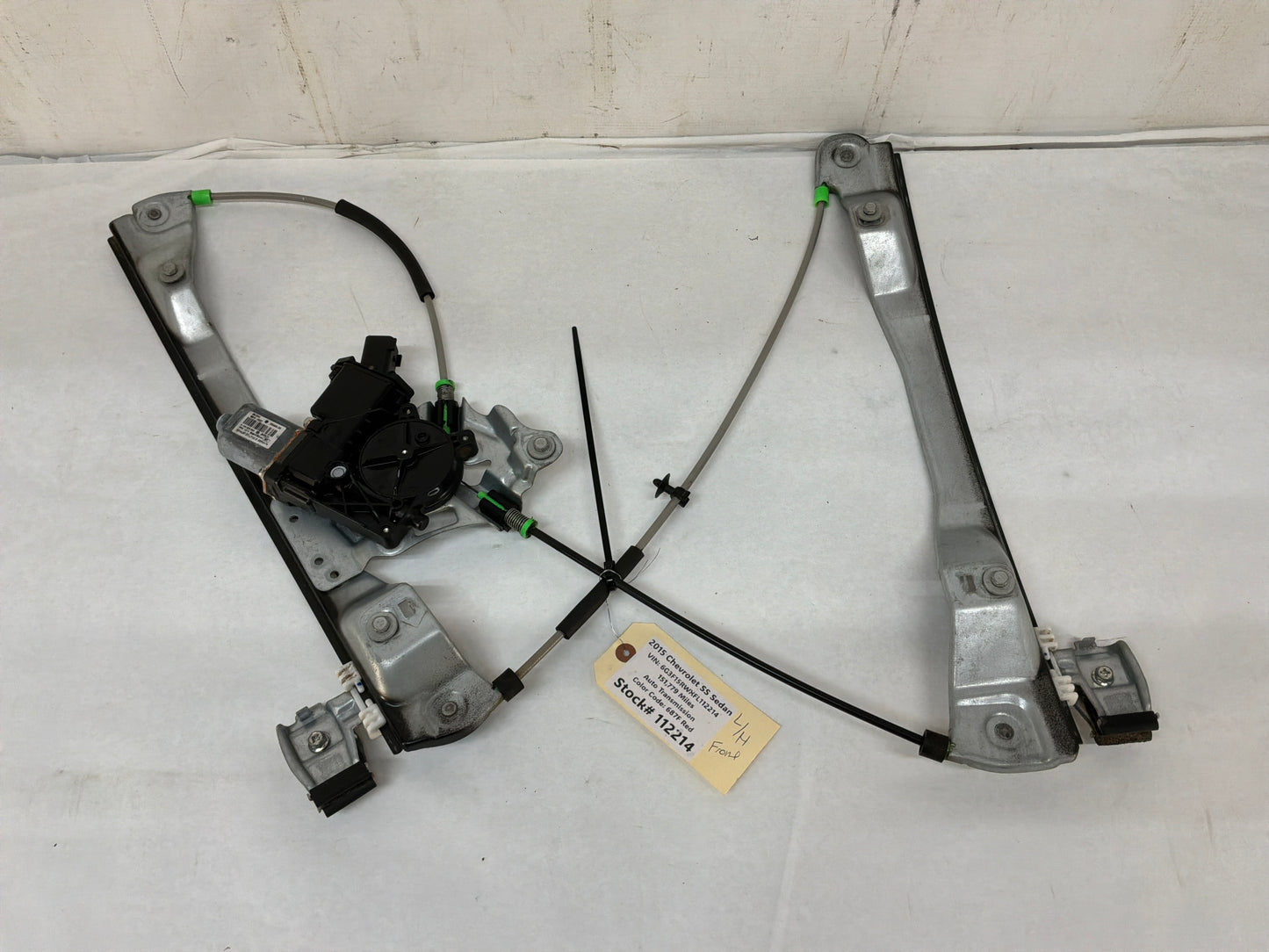 2015 Chevy SS Sedan LH Driver Front Window Regulator w/ Motor OEM