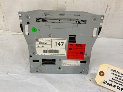 2008 Pontiac G8 GT C/D Radio Receiver Stereo Blaupunkdt Head Unit OEM