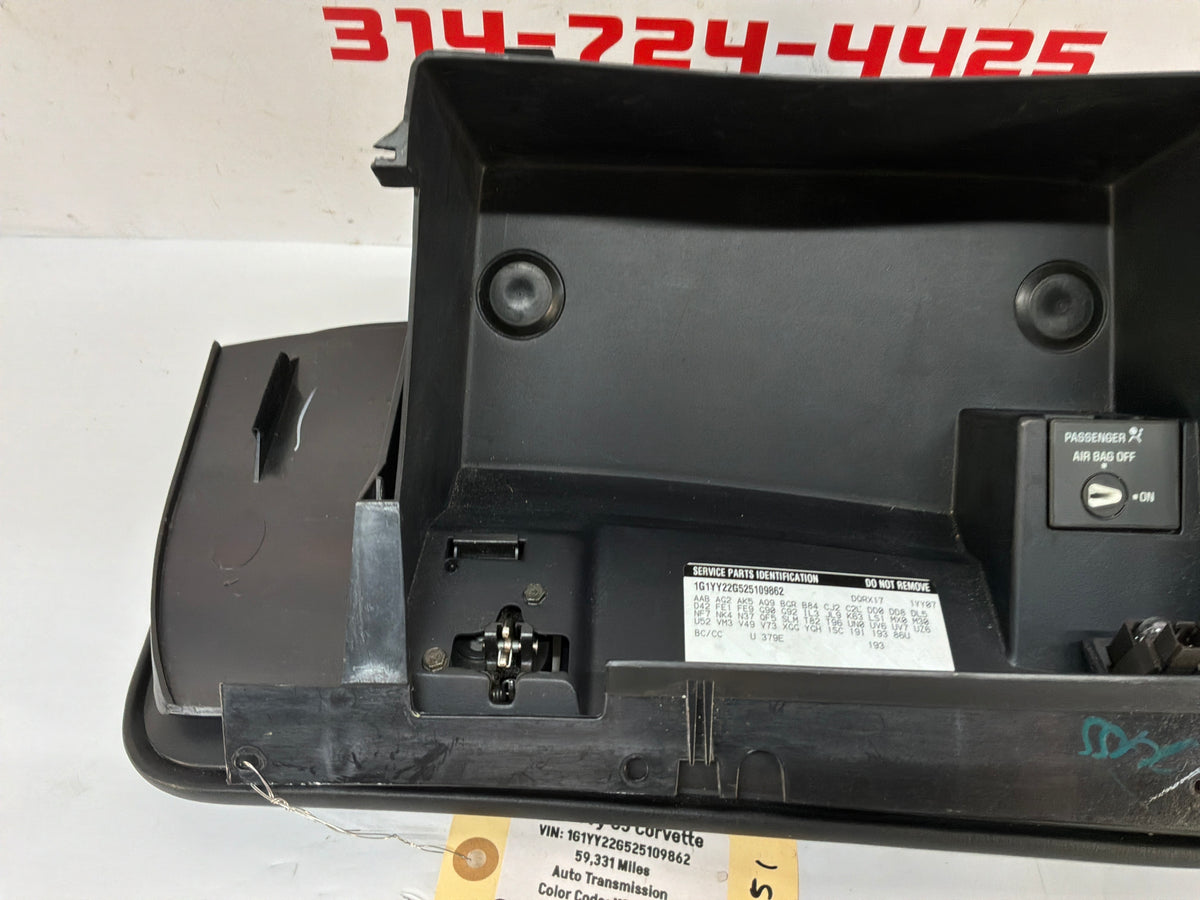 2002 Chevy C5 Corvette Dashboard Glove Box Assembly OEM