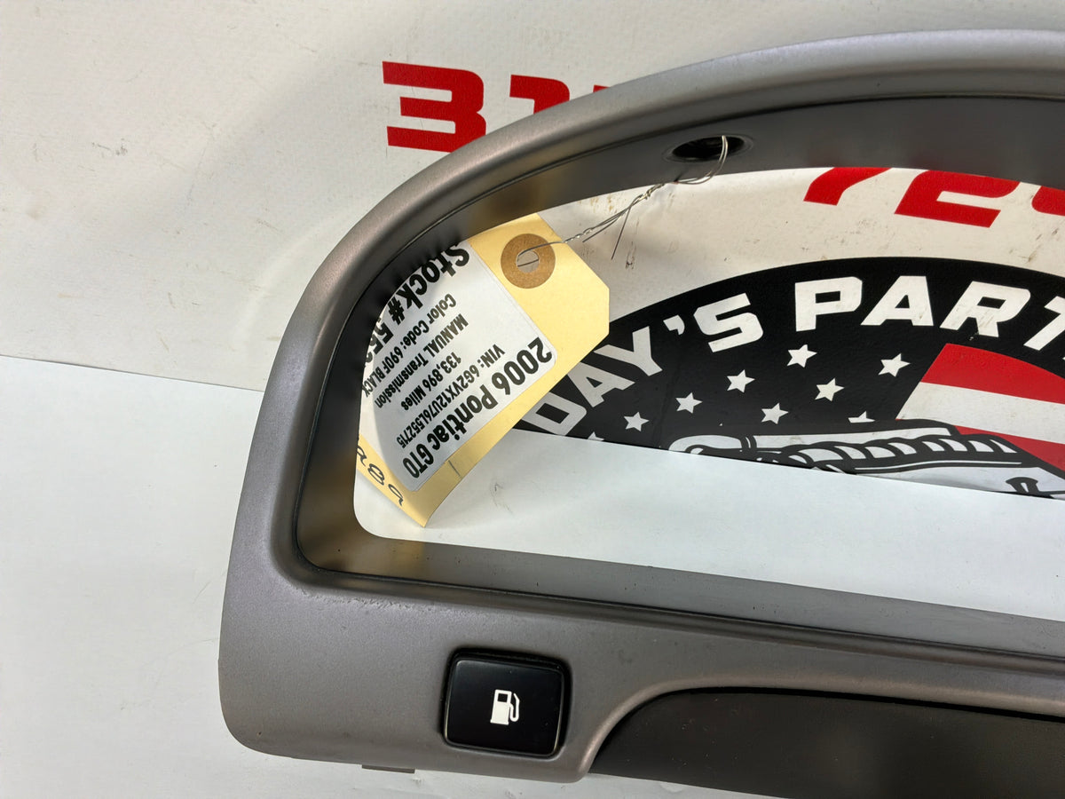2006 Pontiac GTO Instrument Speedometer Gauge Cluster Bezel Trim Panel OEM