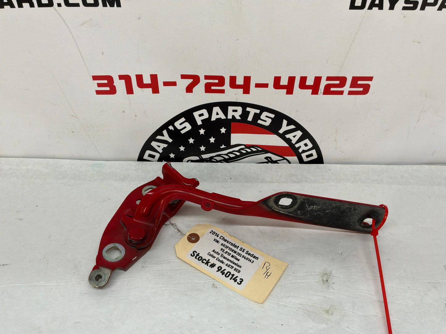2014 Chevy SS Sedan RH Passenger Hood Hinge OEM