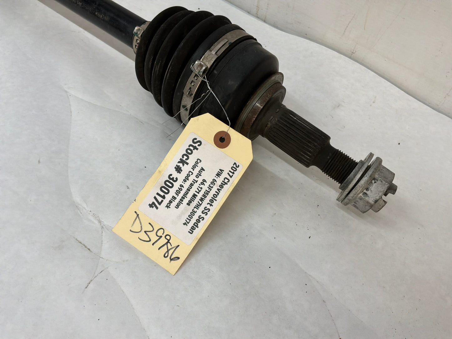 2017 Chevy SS Sedan LH Driver Rear CV Axle Half Shaft OEM
