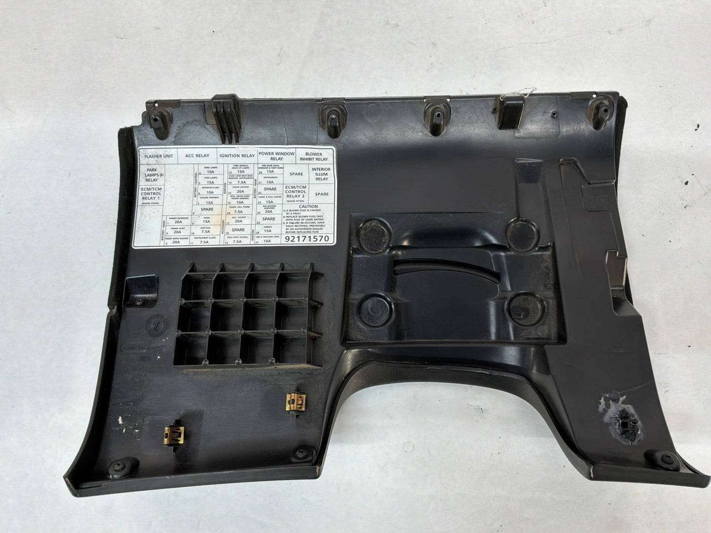 2005 Pontiac GTO Black Suede Lower Dash Knee Bolster Fuse Cover OEM
