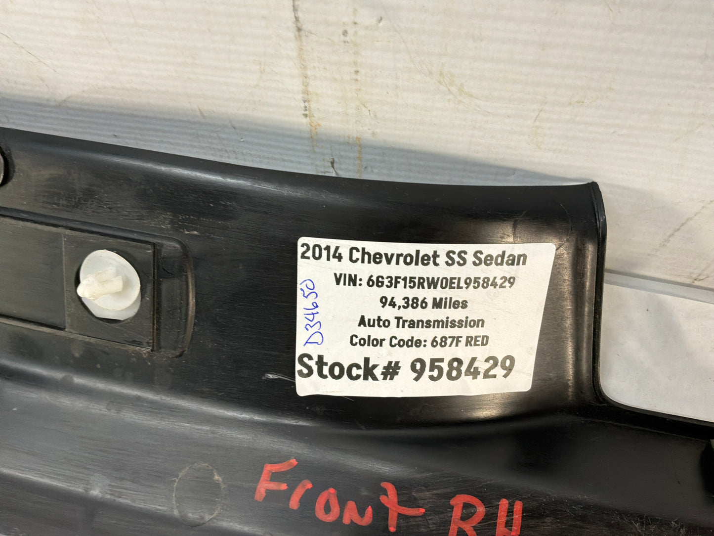 Front rh trim - Day's Parts Yard