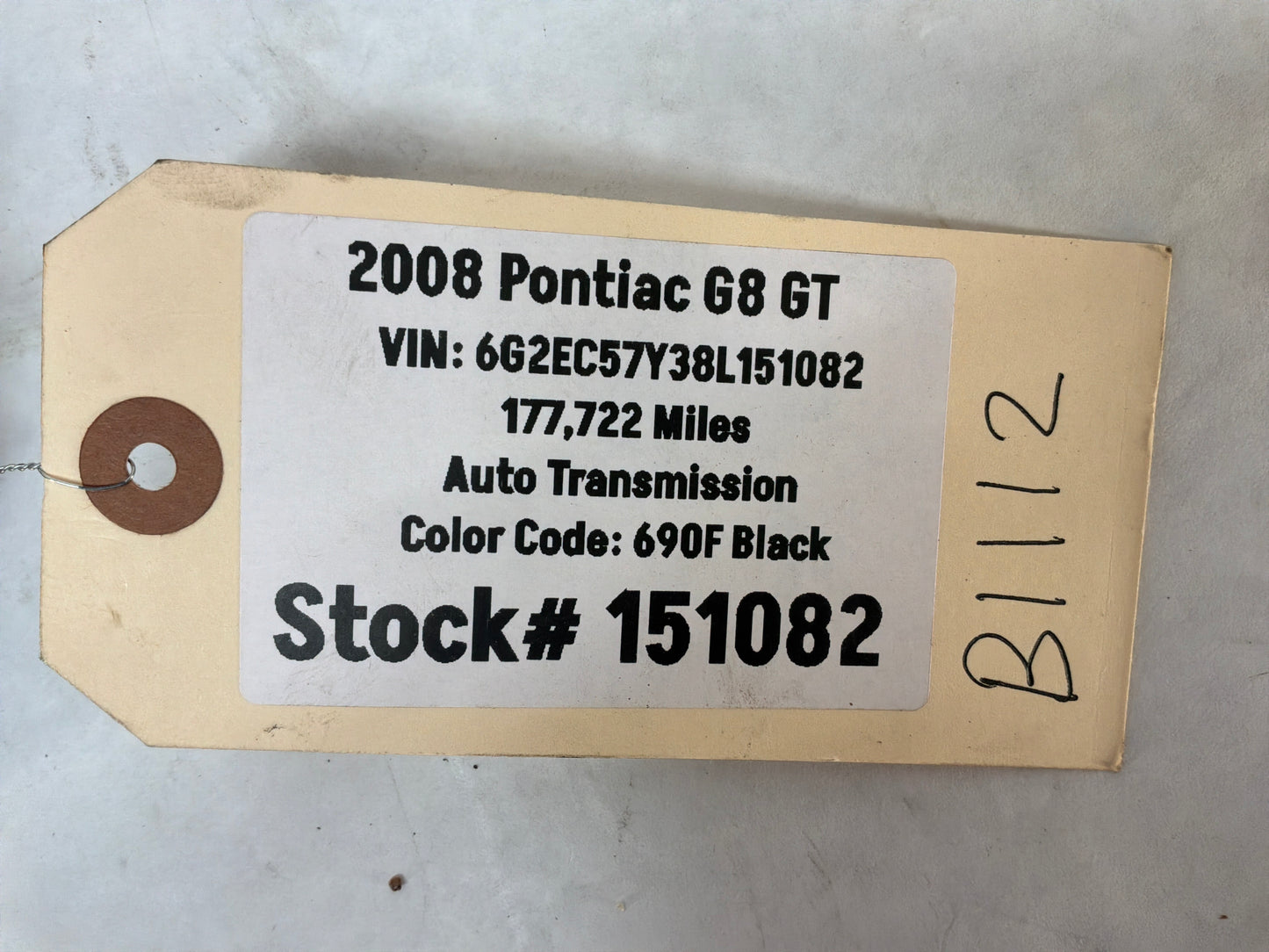 2008 Pontiac G8 GT LH Driver Rear Exterior Door Handles Black and Chrome OEM