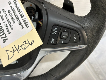 2017 Chevy SS Sedan Black Leather Steering Wheel OEM
