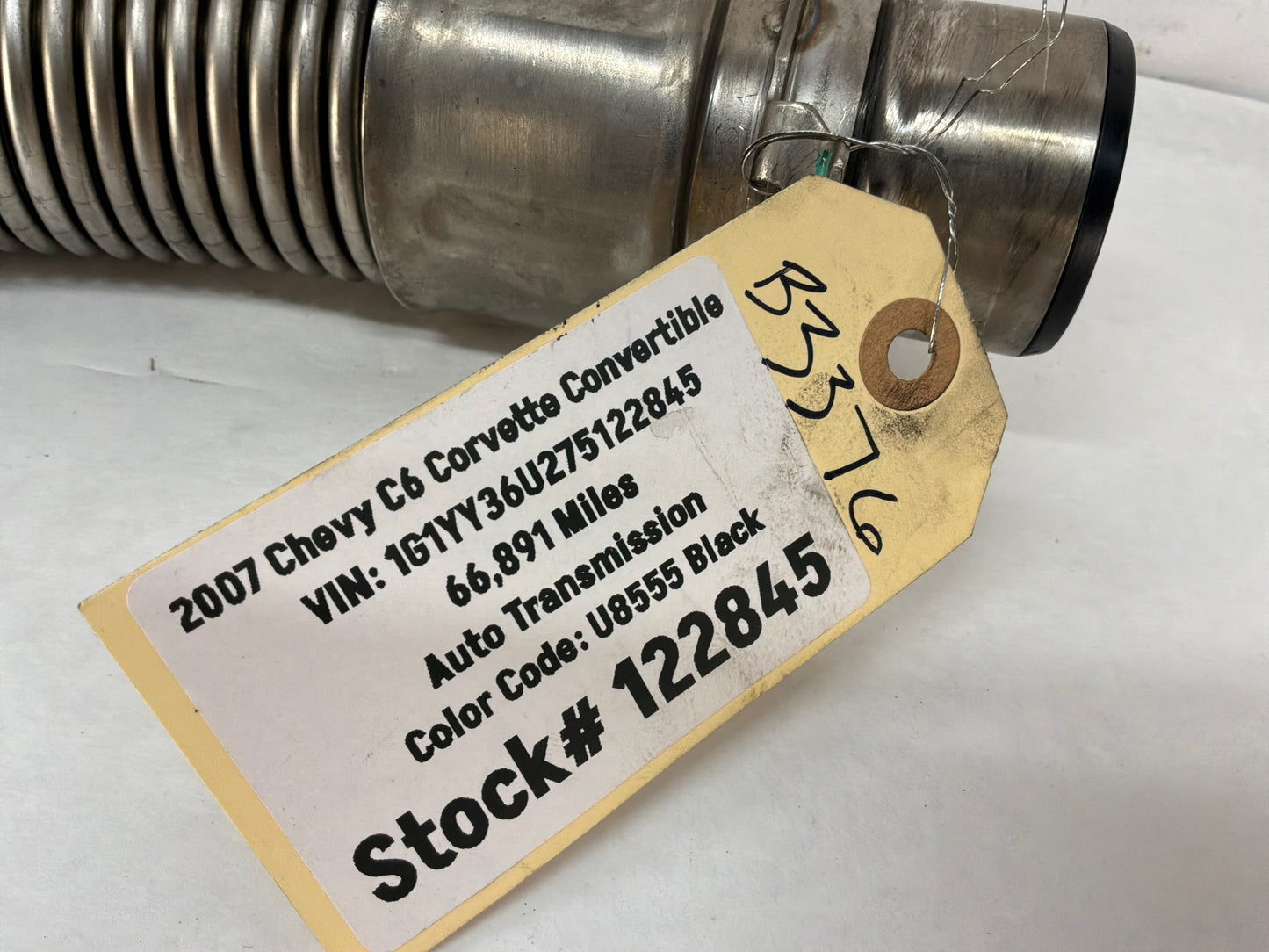2007 C6 Corvette Convertible Fuel Tank Crossover Cross Over Tube Pipe OEM
