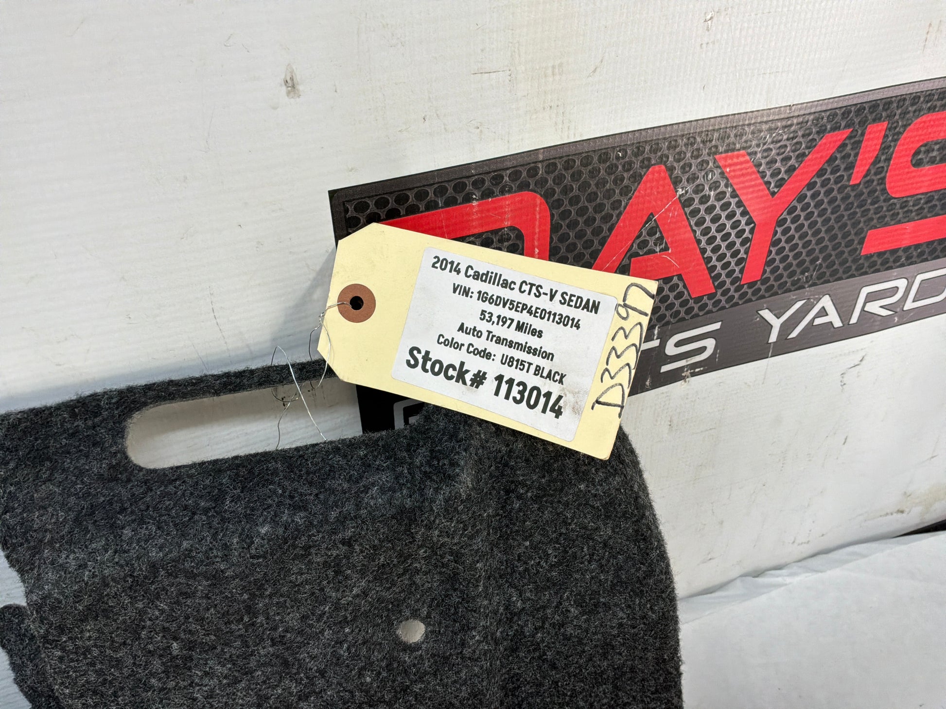 Trunk liner - Day's Parts Yard