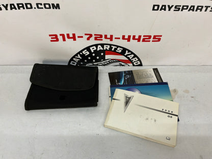 2008 Pontiac G8 Base Owners Manual Book Booklet OEM