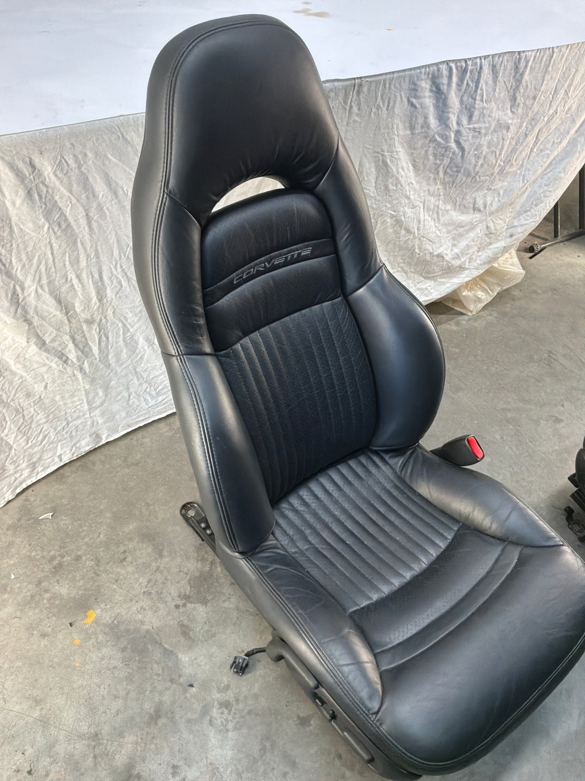 2002 Chevy C5 Corvette Convertible Seats RH & LH Front Black Leather Seats OEM