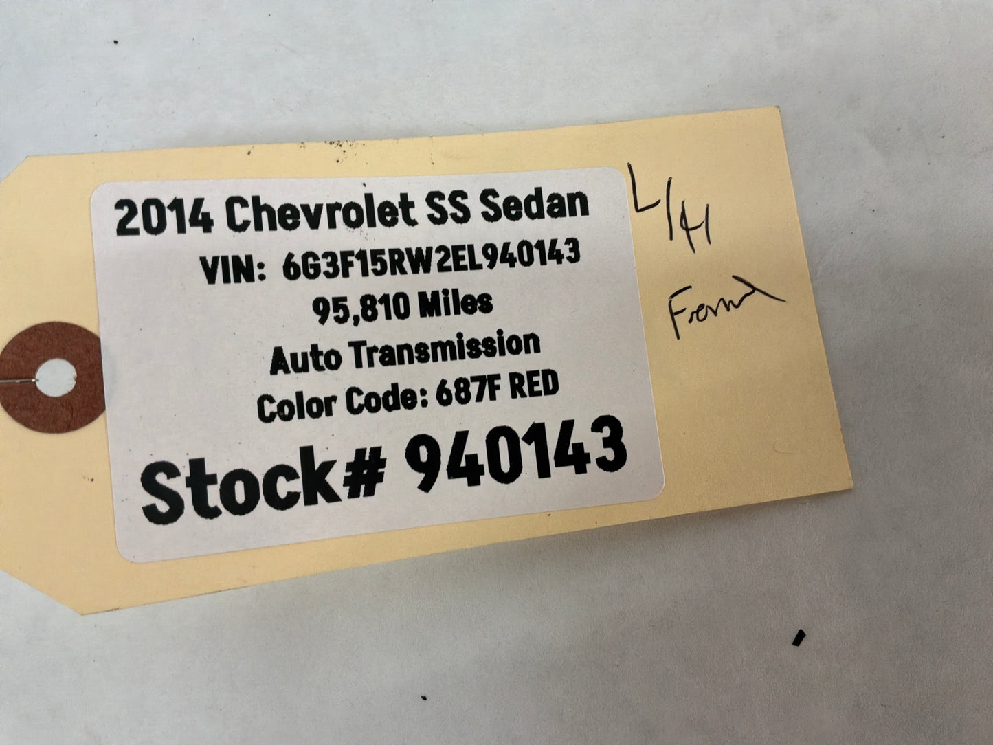 2014 Chevy SS Sedan LH Driver Fender Side Marker Lights Tail Lamp OEM
