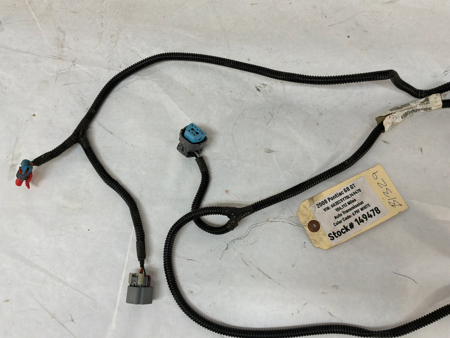 2008 Pontiac G8 GT  Fuel Gas Tank Pump Wire Wiring Harness OEM