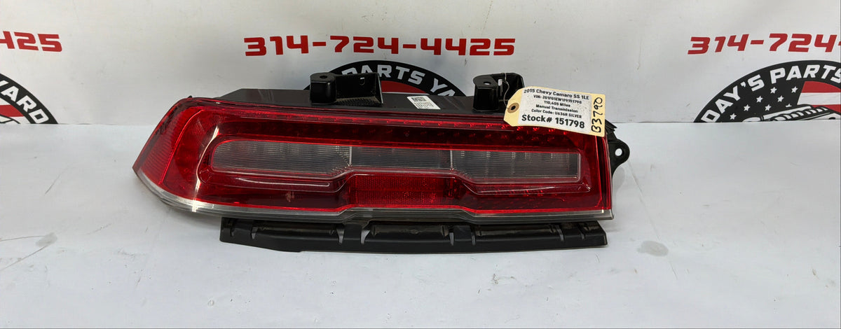 2015 Chevy Camaro SS 1LE LH Driver Taillight Tail Light Lamp LED OEM