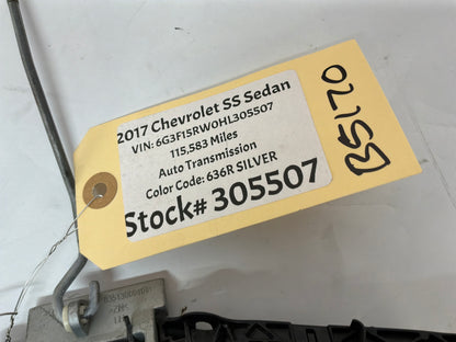 2017 Chevy SS Sedan LH Driver Rear Exterior Door Handle Silver OEM
