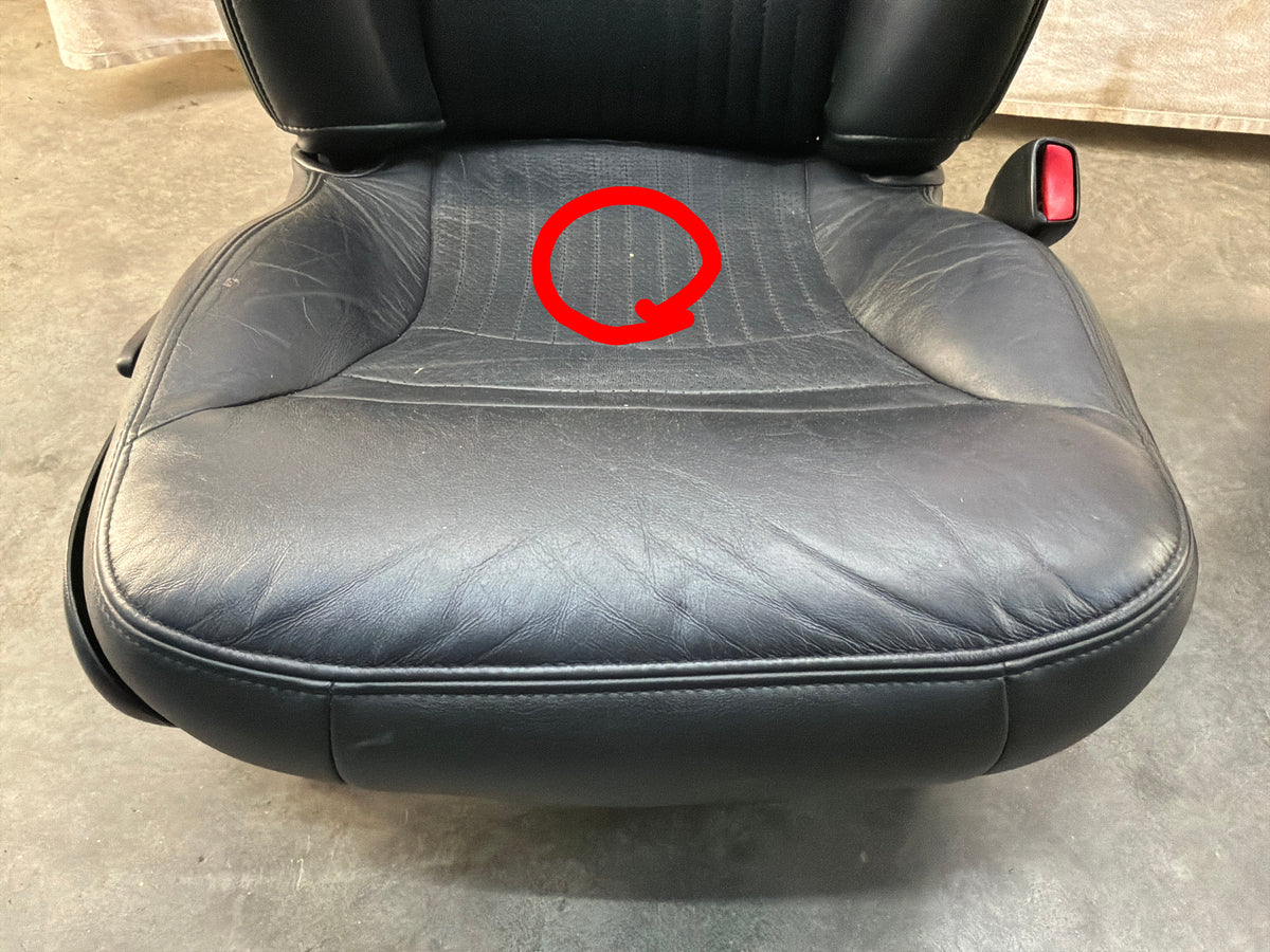 2002 Chevy C5 Corvette Convertible Seats RH & LH Front Black Leather Seats OEM