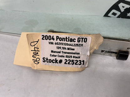 2004 Pontiac GTO LH Driver Front Door Window Glass OEM
