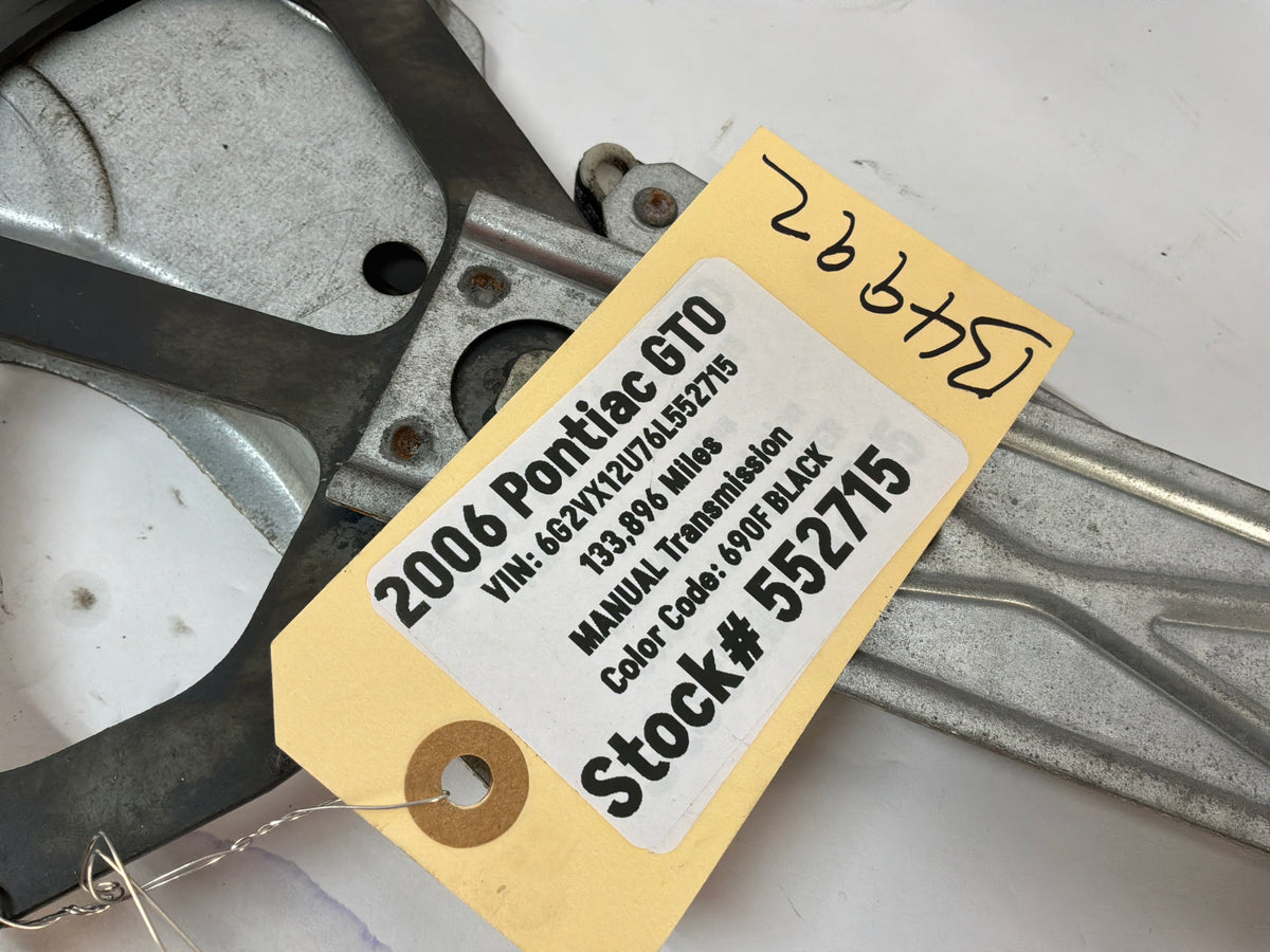 2006 Pontiac GTO LH Driver Front Window Regulator Motor OEM