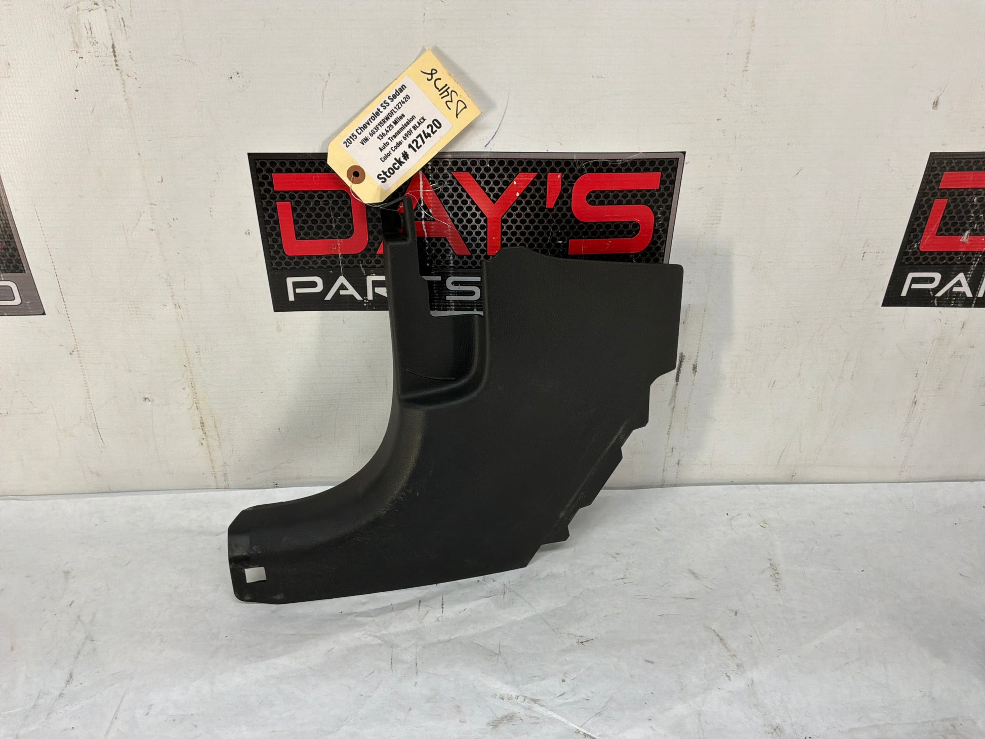 2016 Chevy SS Sedan LH Driver Front Interior Kick Panel Trim Sill OEM - Day's Parts Yard