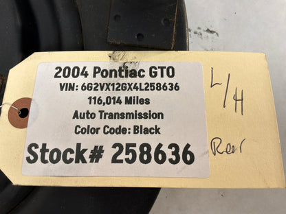 2004 Pontiac GTO LH Driver Rear Brake Caliper Hub Dust Shield OEM
