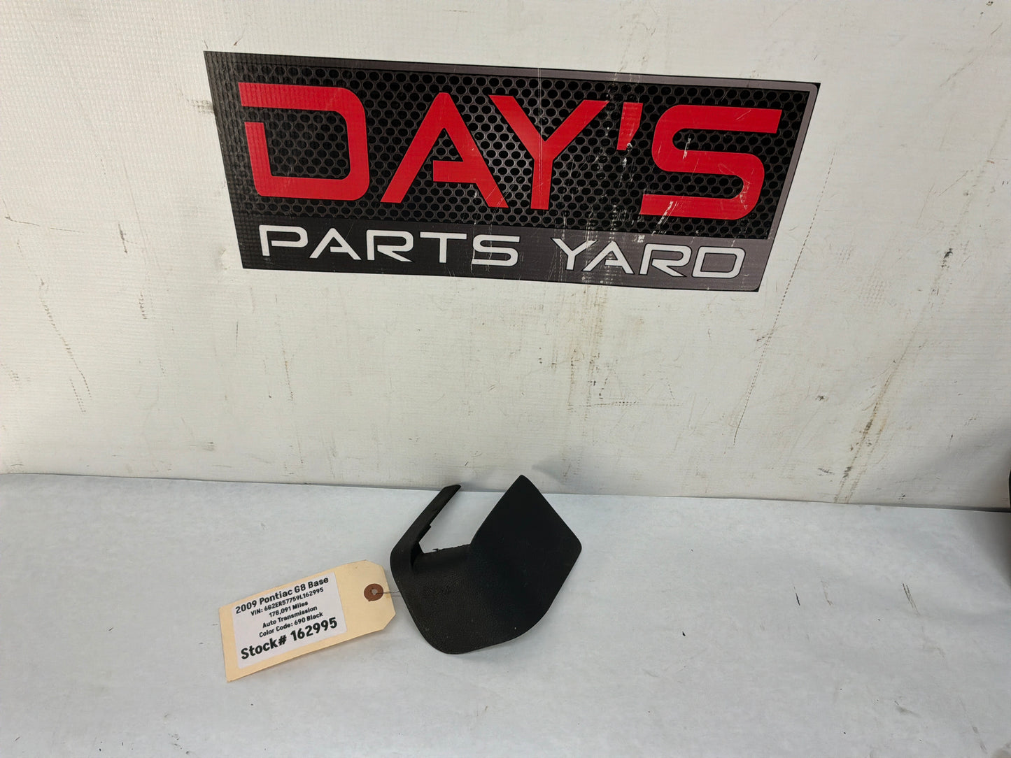2009 Pontiac G8 Base RH Passenger Front Seat Rear Inner Plastic Frame Track Trim Cover OEM - Day's Parts Yard