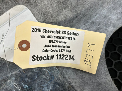2015 Chevy SS Sedan Rear Interior Package Deck Tray Parcel Shelf Trim Cover OEM