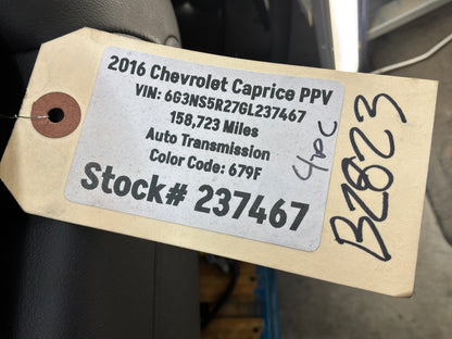 2016 Chevy Caprice PPV Seats Fronts and Rears Cloth OEM