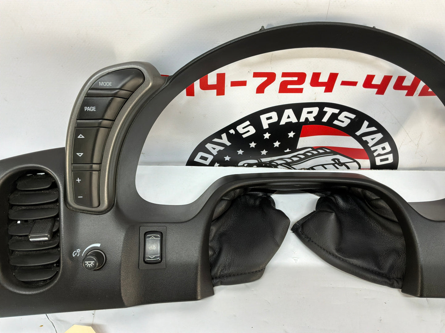 2007 Chevy C6 Corvette Convertible Dash Gauge Cluster Speedometer Bezel Panel w/ Switches OEM