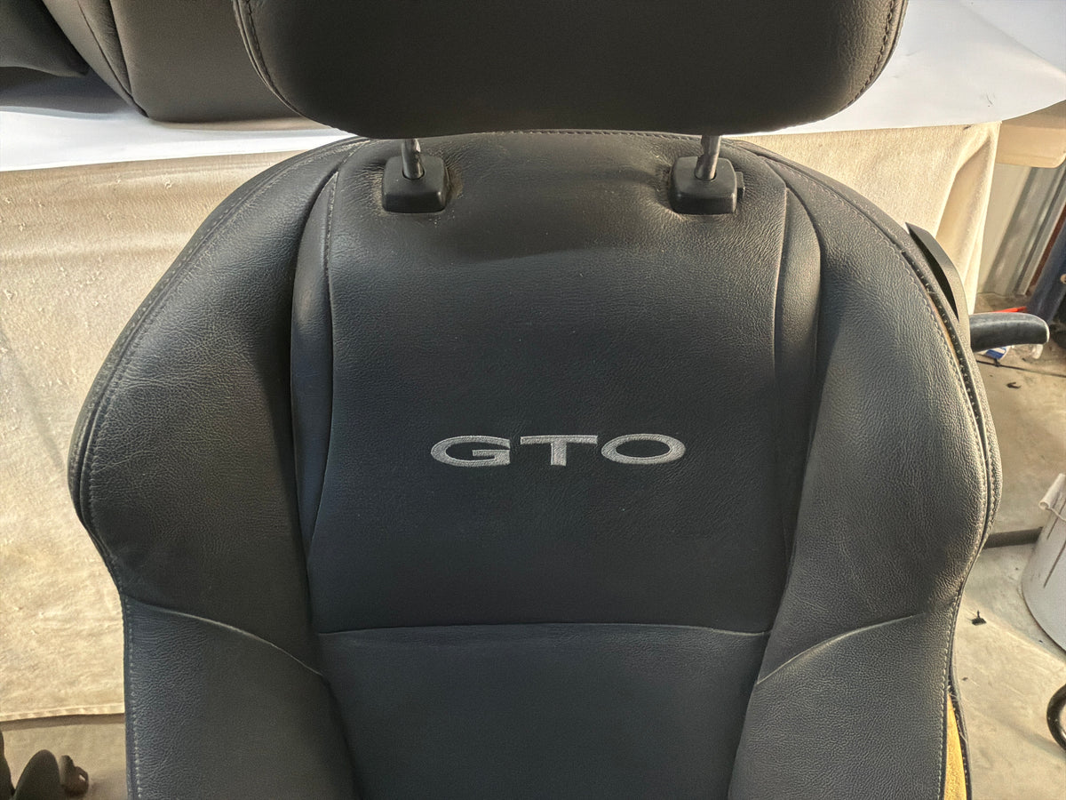 2006 Pontiac GTO Seats Front and Rears Black Leather OEM