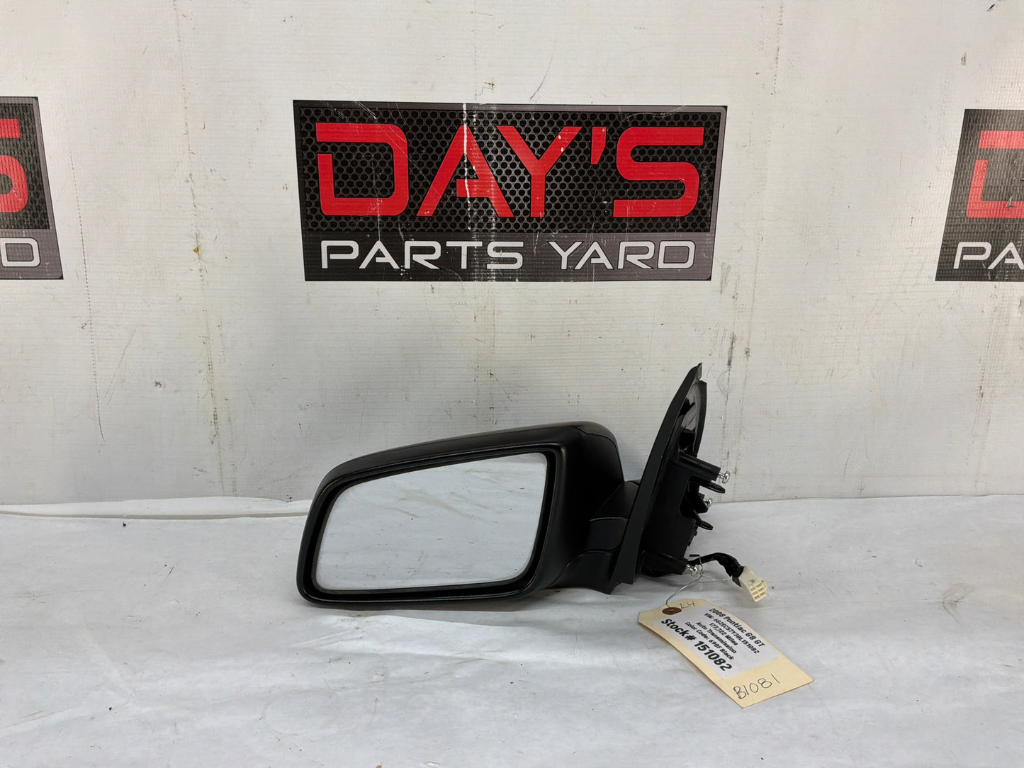 2008 Pontiac G8 GT LH Driver Exterior Out Side Mirror Black OEM