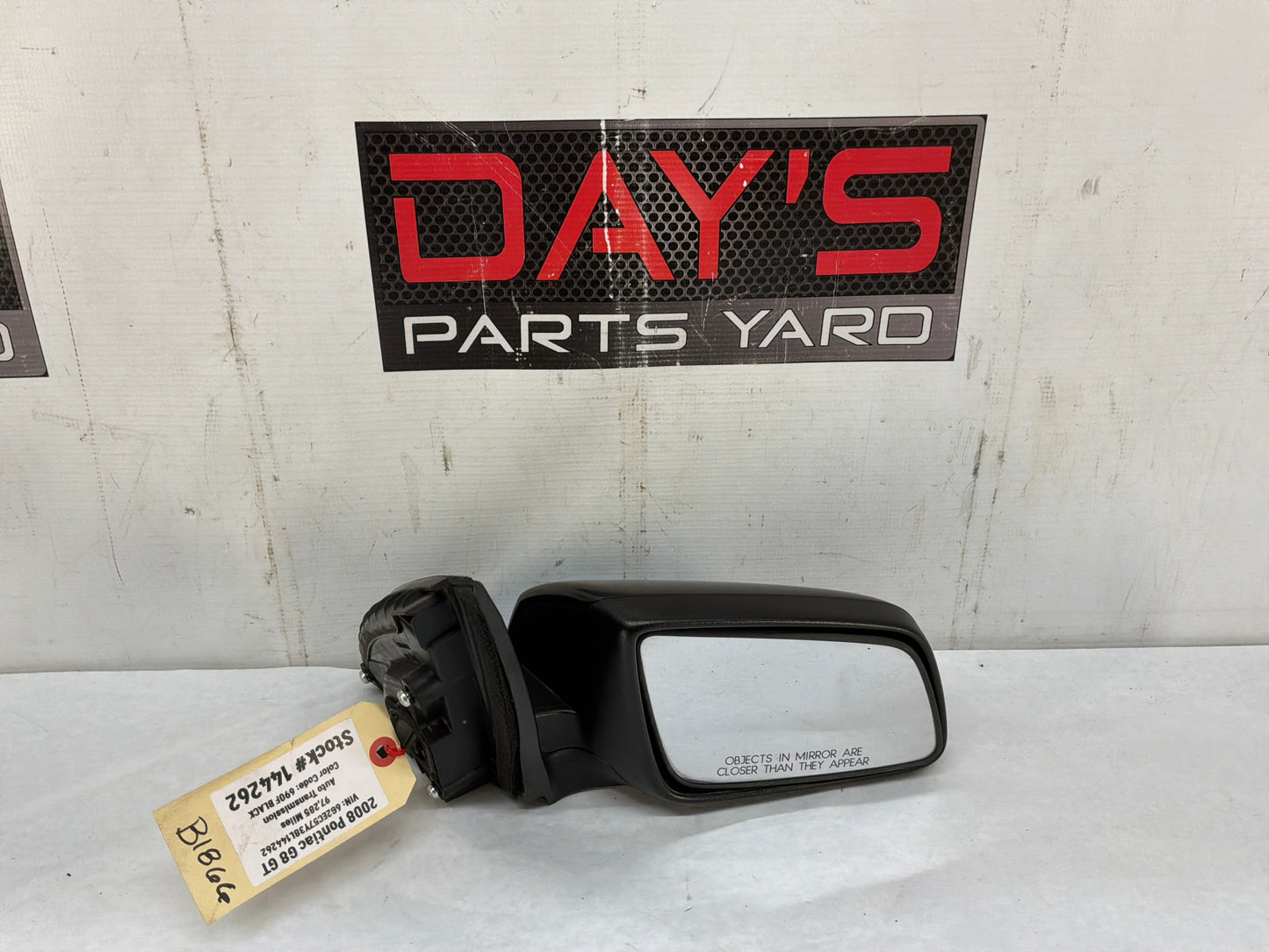 2008 Pontiac G8 GT RH Passenger Exterior Side Mirror Black OEM