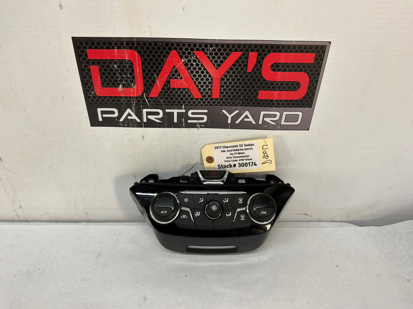 2017 Chevy SS Sedan Heater Air Conditioner HVAC Climate Controls OEM