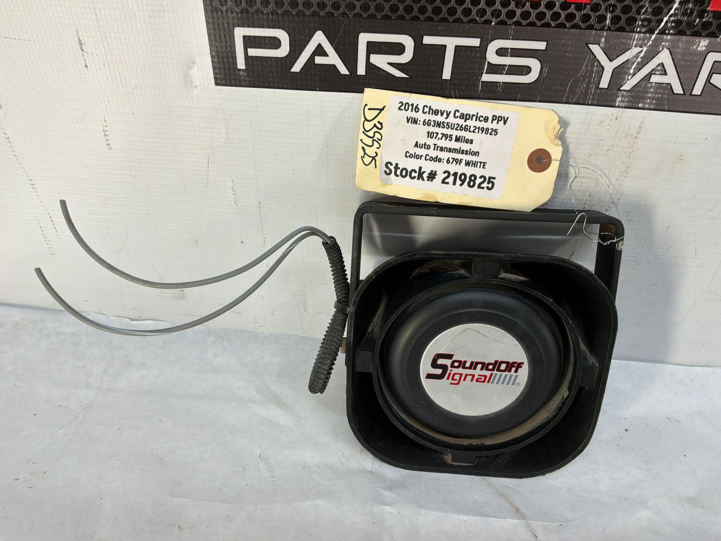 2016 Chevy Caprice PPV Sound Off Signal Horn Siren