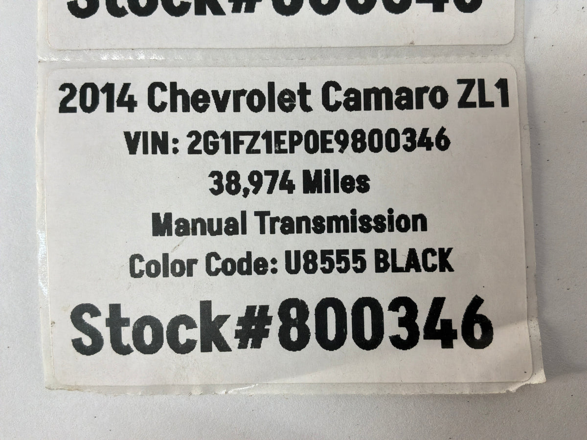 2014 Chevy Camaro ZL1 Wheel 20x10 Wheel 5 Spoke