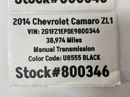 2014 Chevy Camaro ZL1 Wheel 20x10 Wheel 5 Spoke