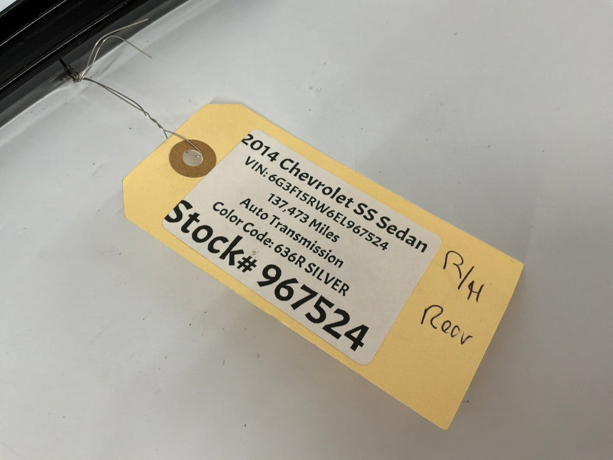 2014 Chevy SS Sedan RH Passenger Door Rear Pillar Post Trim Black OEM