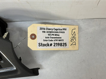 2016 Chevy Caprice PPV LH Driver Vinyl Dash Vent Trim Panel OEM