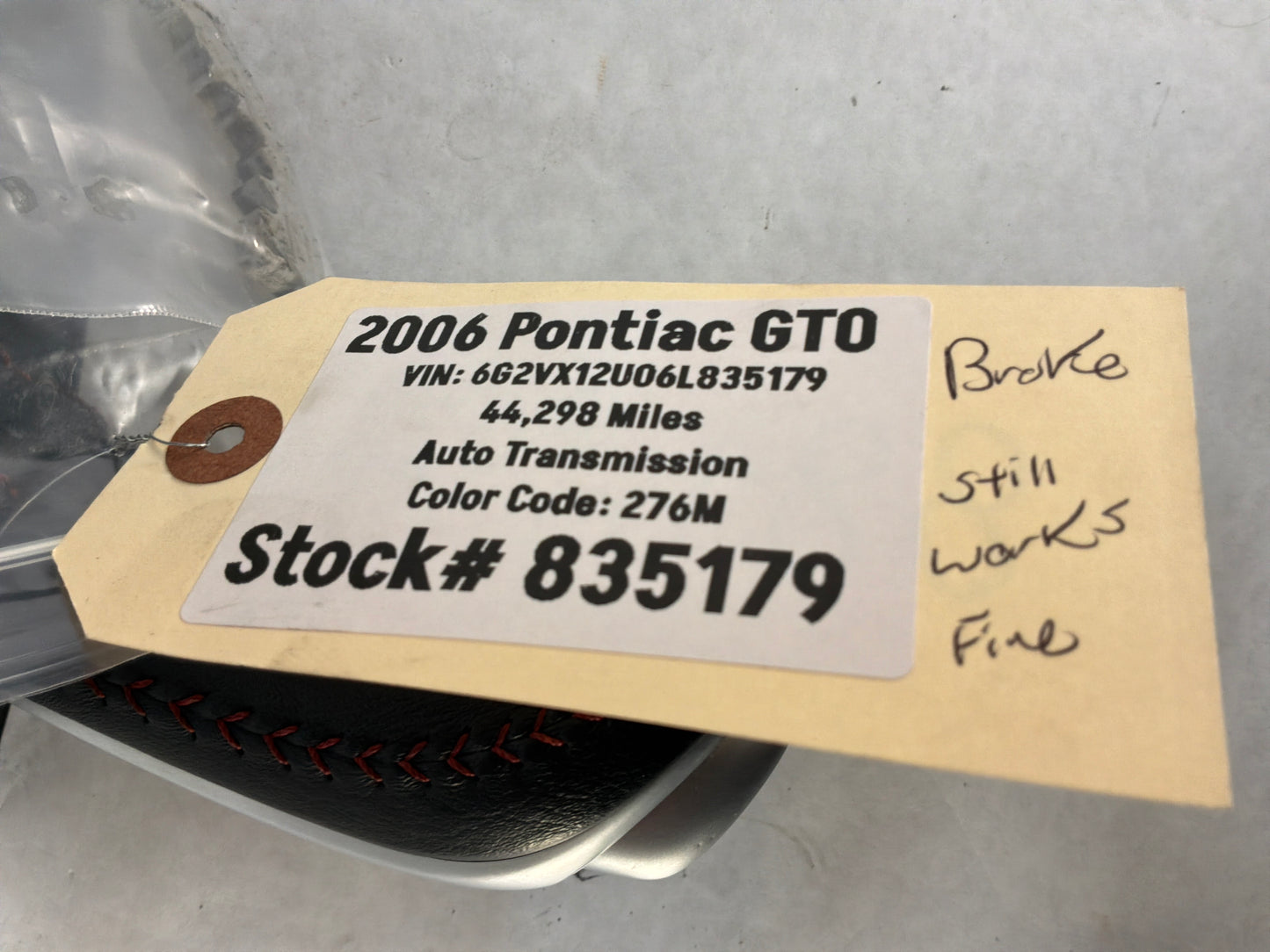 2006 Pontiac GTO Automatic Transmission Gear Selector Shifter Assembly OEM Damaged