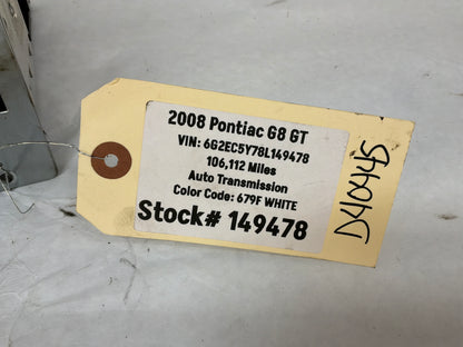 2008 Pontiac G8 GT C/D Radio Receiver Stereo Blaupunkdt Head Unit OEM