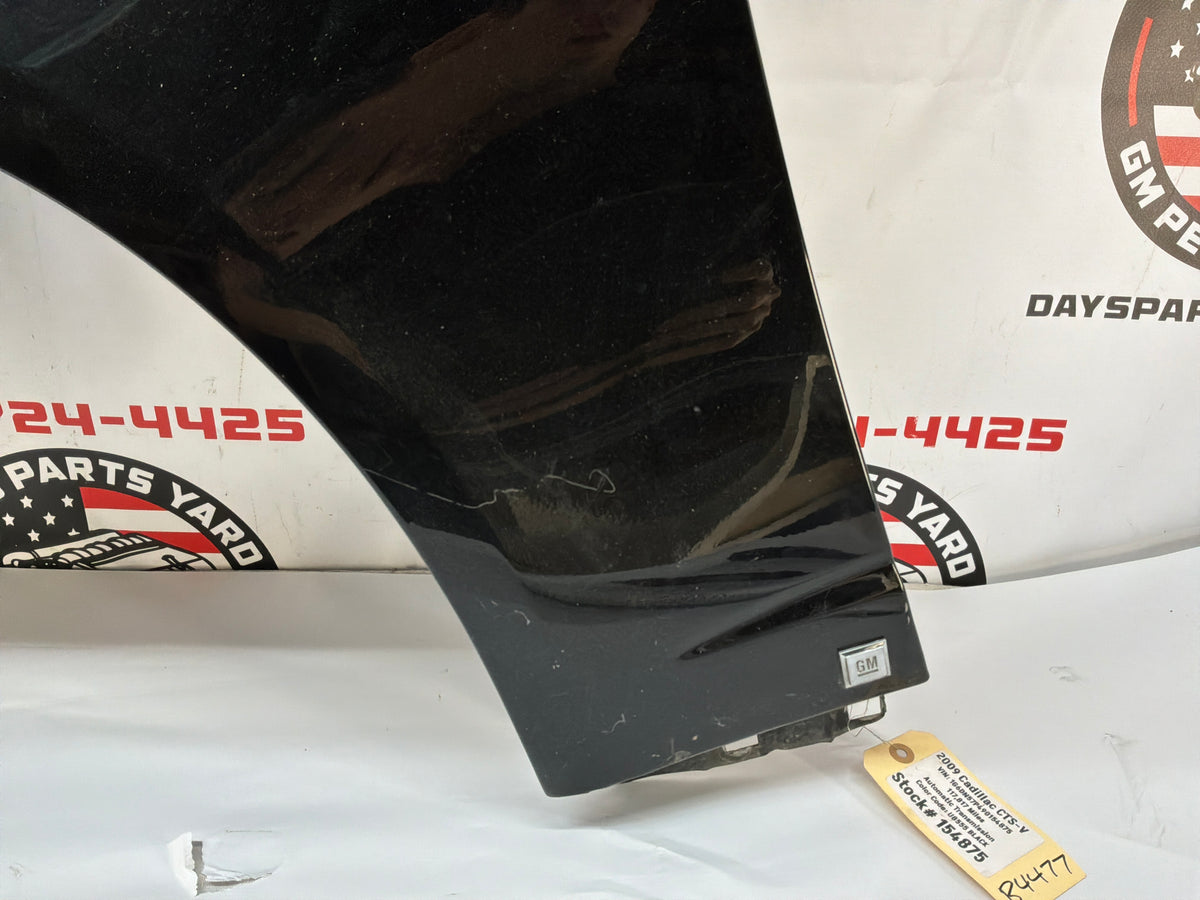 2009 Cadillac CTS-V LH Driver Front Fender Black OEM