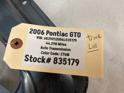 2006 Pontiac GTO Trunk Deck Lid OEM