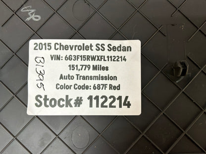 2015 Chevrolet SS Sedan Glove Box Rubber Mat OEM