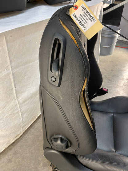 2006 Pontiac GTO Seats Fronts and Rears Black Leather OEM