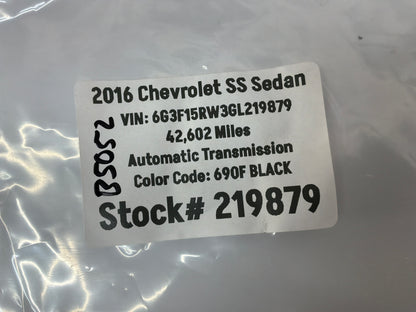 2016 Chevy SS Sedan Over Head Rear Dome Map Light OEM