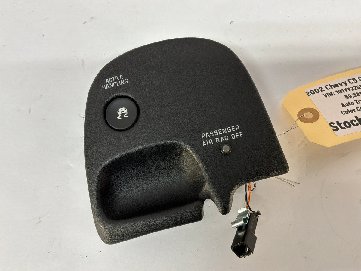2002 Chevy C5 Corvette Traction Active Handling Control Switch Button Bezel Panel OEM