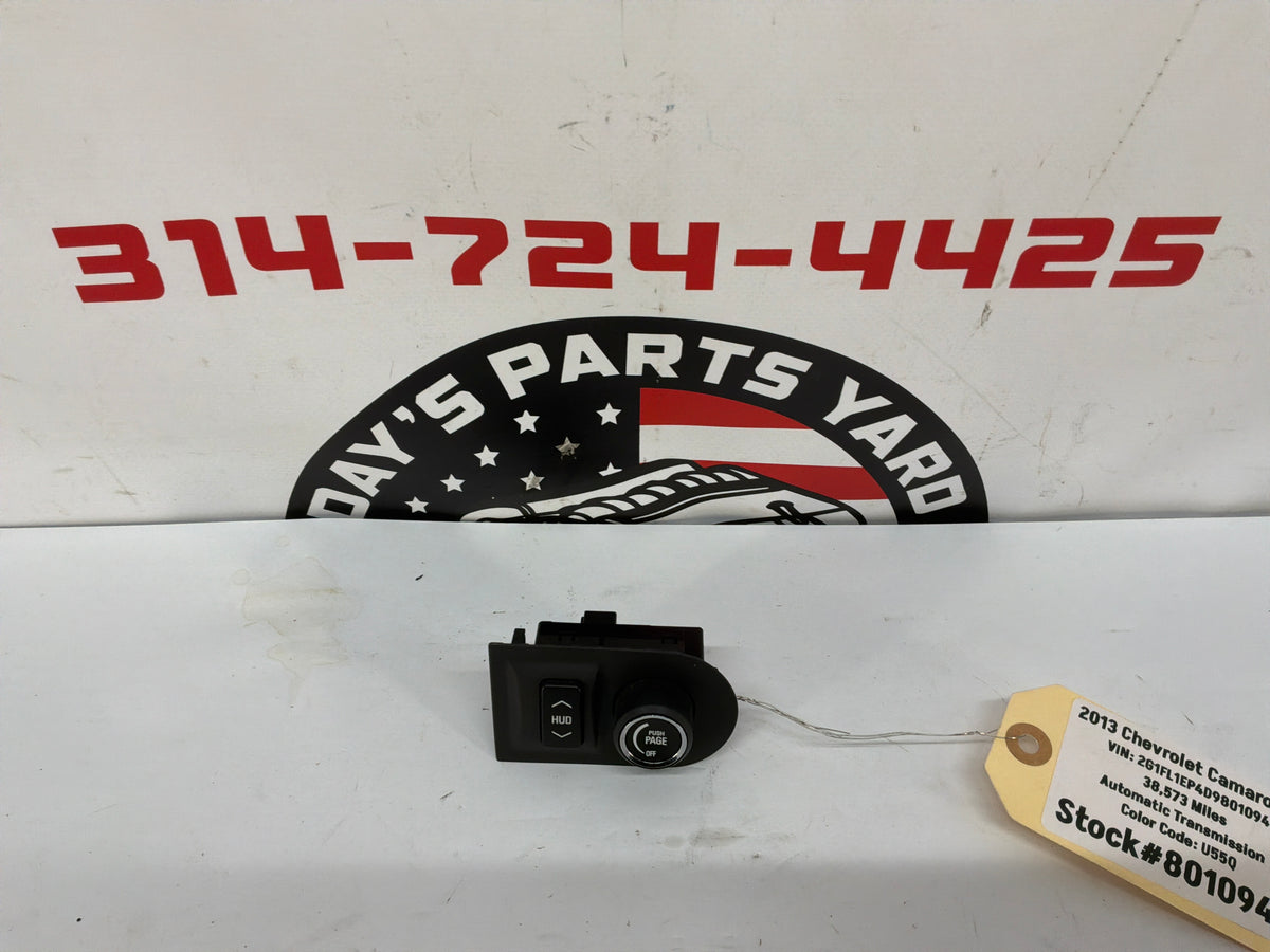 2013 Chevy Camaro ZL1 Heads Up Display HUD Adjustment Switch OEM