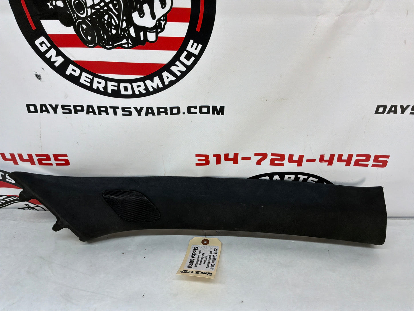 2016 Cadillac CTS-V RH & LH Interior A Pillar Trim Black Suede OEM
