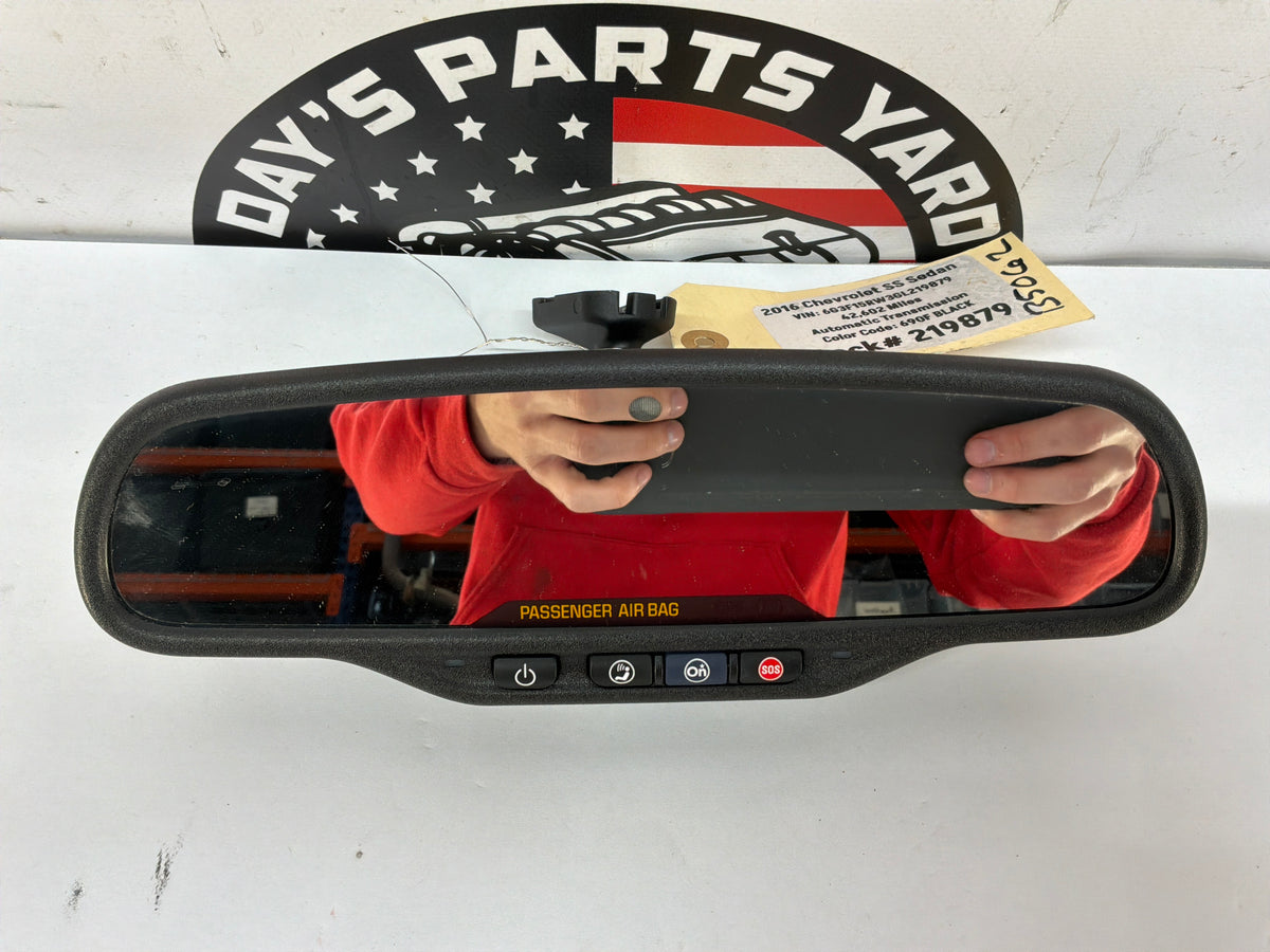2016 Chevy SS Sedan Rear View Rearview Mirror Auto Dimming & OnStar OEM