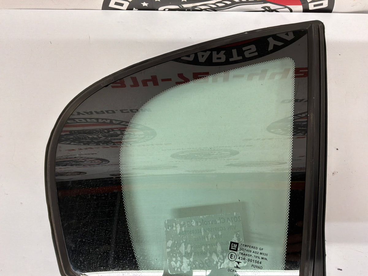 2014 Chevy SS Sedan RH Passenger Rear Quarter Window Glass OEM
