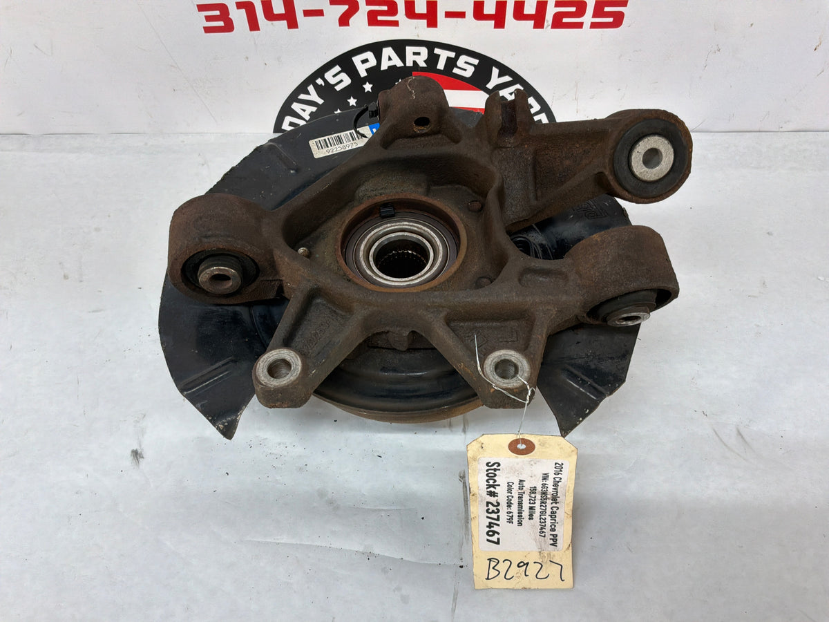 2016 Chevy Caprice PPV LH Driver Rear Suspension Spindle Knuckle Hub Assembly OEM